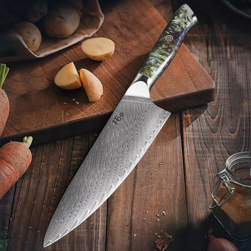 Japanese Damascus Steel Chef Cooking Knives