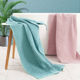 Absorbent Fast Drying Waffle Cotton Bath Towels