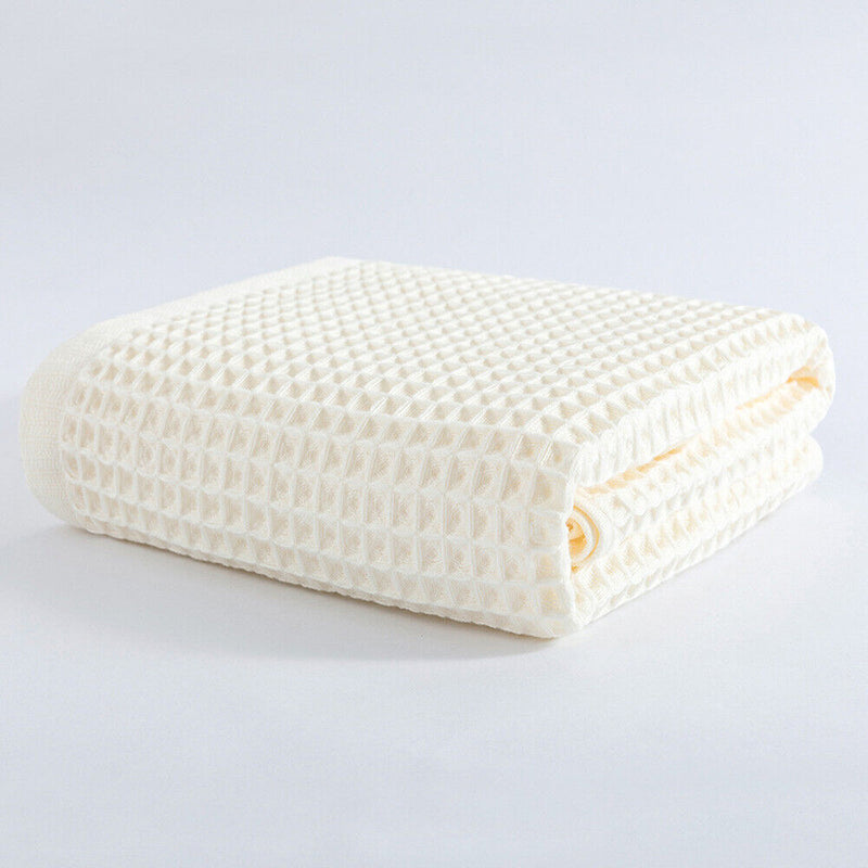 Absorbent Fast Drying Waffle Cotton Bath Towels