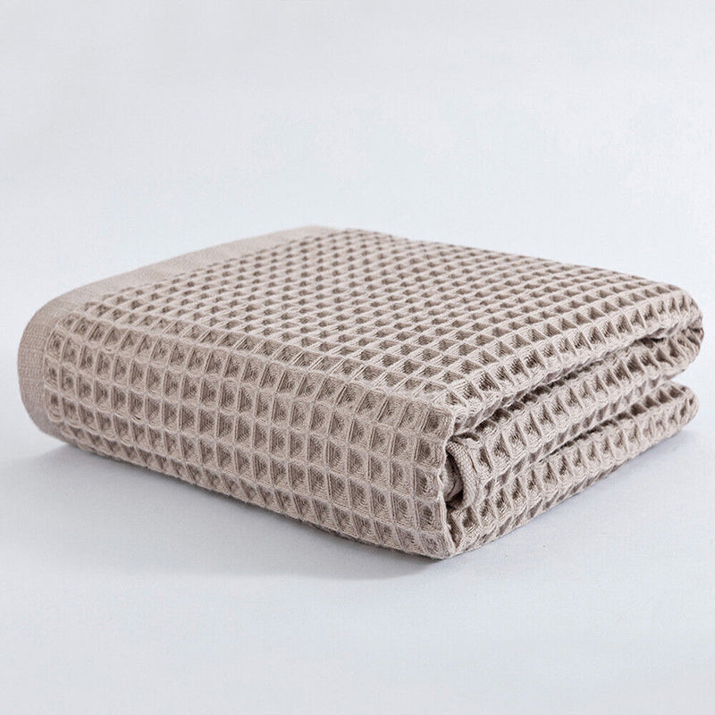 Absorbent Fast Drying Waffle Cotton Bath Towels