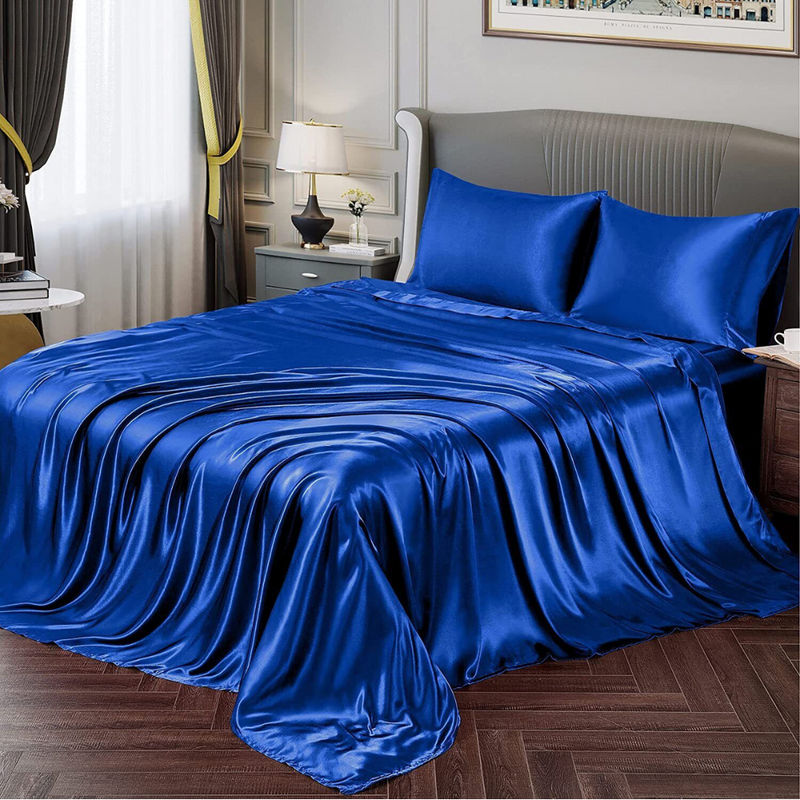 Sleek Silk Satin Sheets (Full Set, Sizes Below)